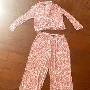 Pink Leopard Pajama Set (Long)